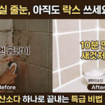 욕실 줄눈 물때 곰팡이 제거, 과탄산소다 하나로 10분 만에 새집 만드는 법